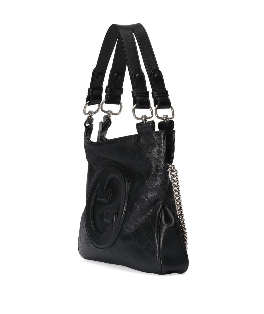 GUCCI Черная кожаная сумка через плечо, фото 3
