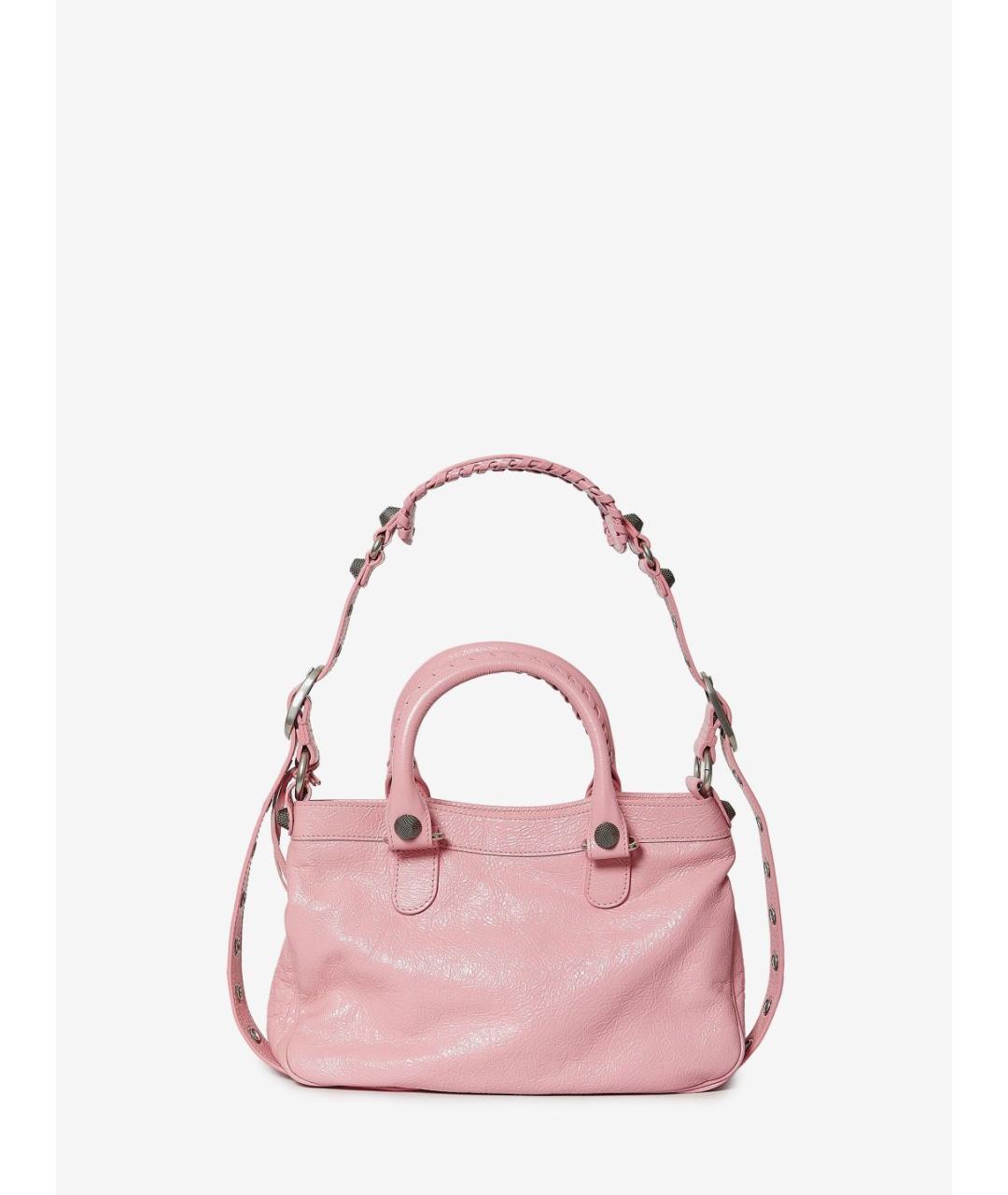BALENCIAGA Розовая кожаная сумка через плечо, фото 3