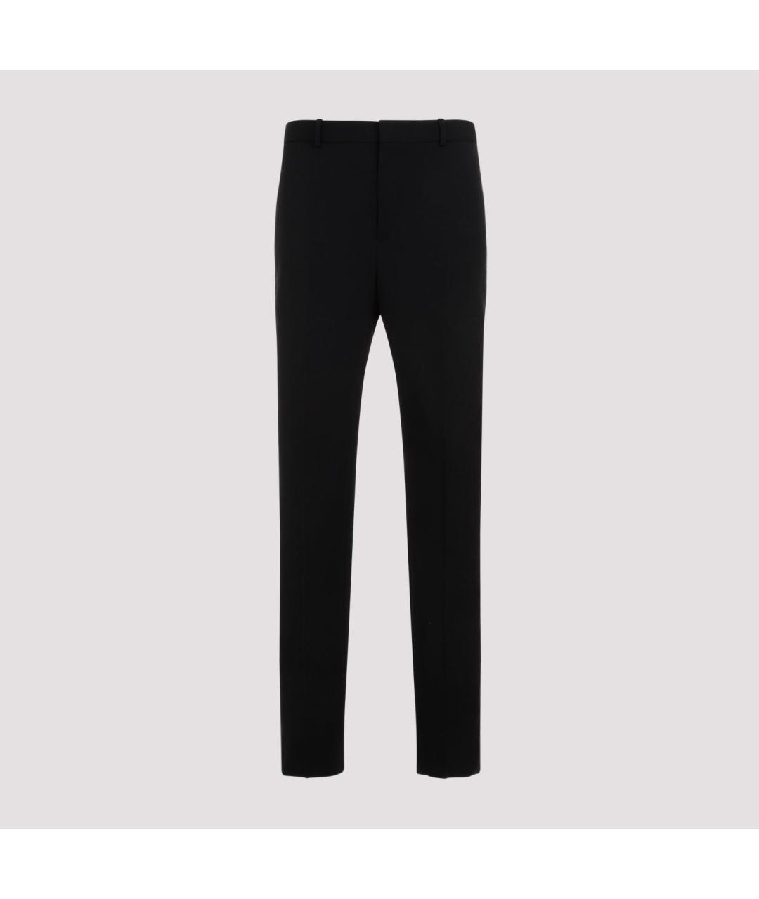 SAINT LAURENT Черные шерстяные классические брюки, фото 2