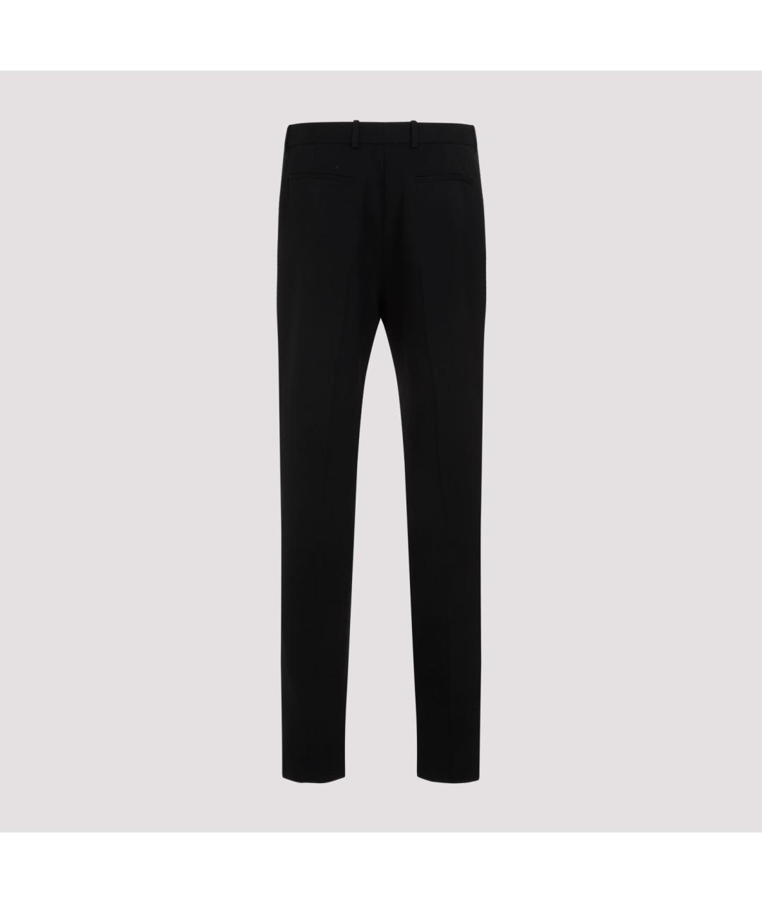 SAINT LAURENT Черные шерстяные классические брюки, фото 3
