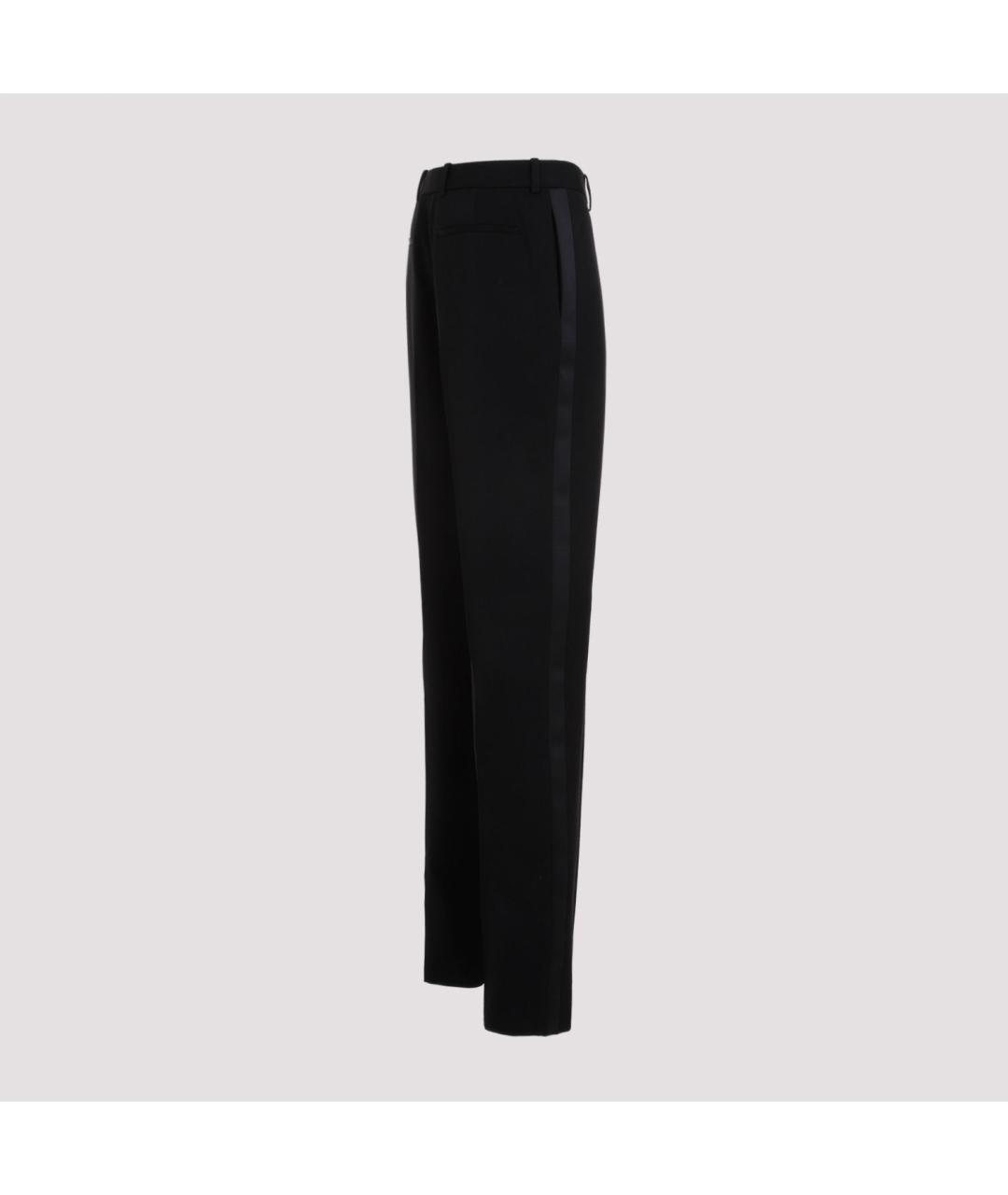 SAINT LAURENT Черные шерстяные классические брюки, фото 4