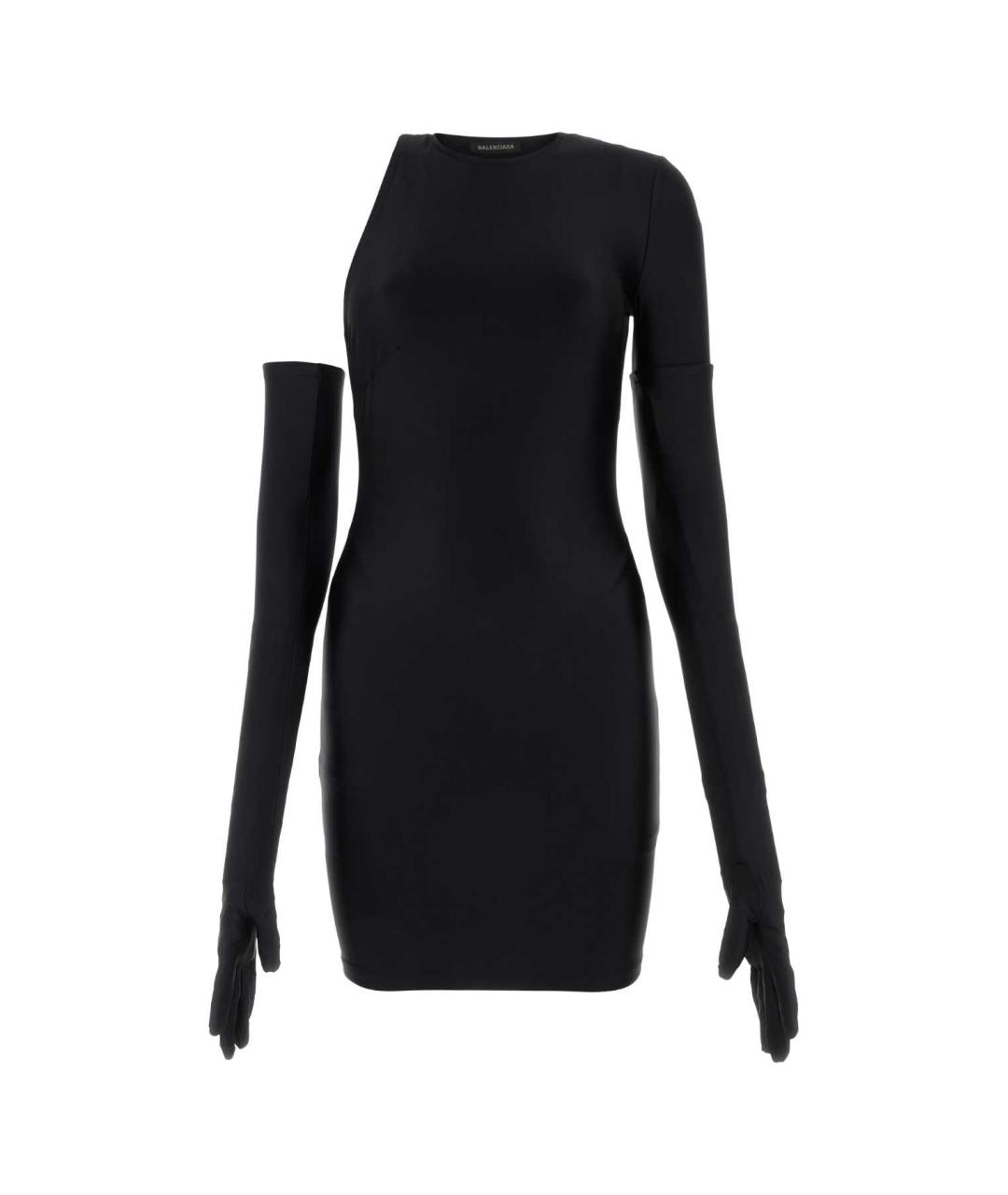 BALENCIAGA Черное полиамидовое повседневное платье, фото 1