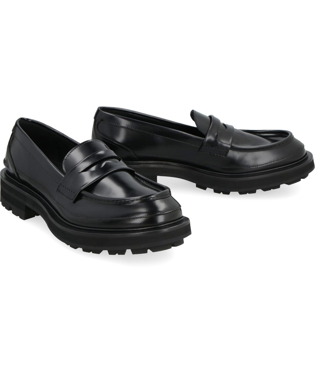 ALEXANDER MCQUEEN Черные кожаные лоферы, фото 3