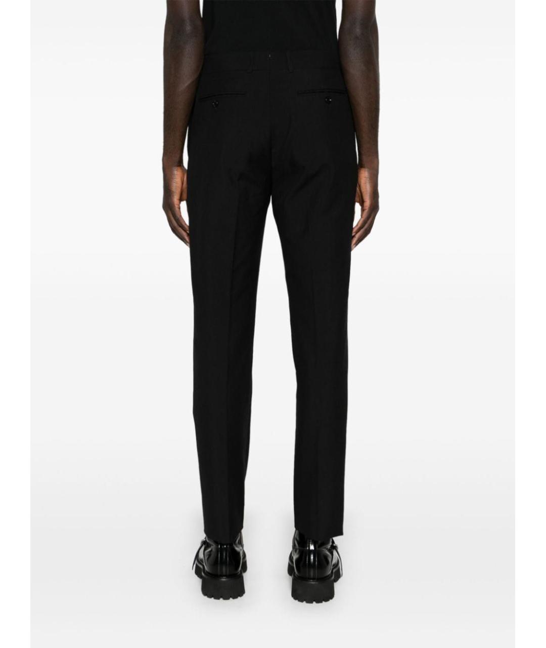 ALEXANDER MCQUEEN Черные хлопковые прямые брюки, фото 4