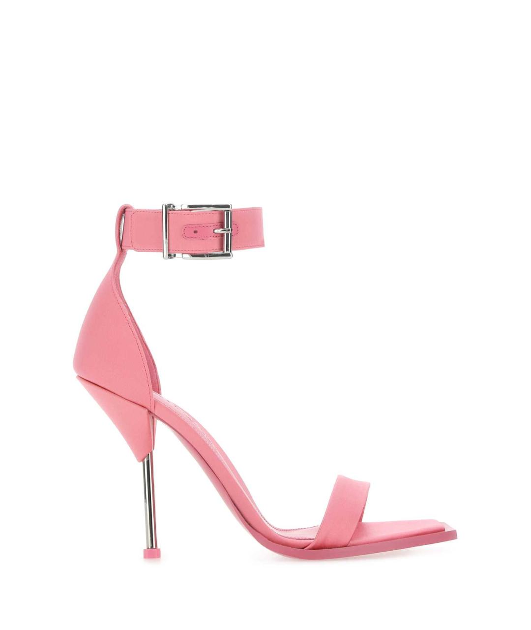 ALEXANDER MCQUEEN Розовые текстильные босоножки, фото 1