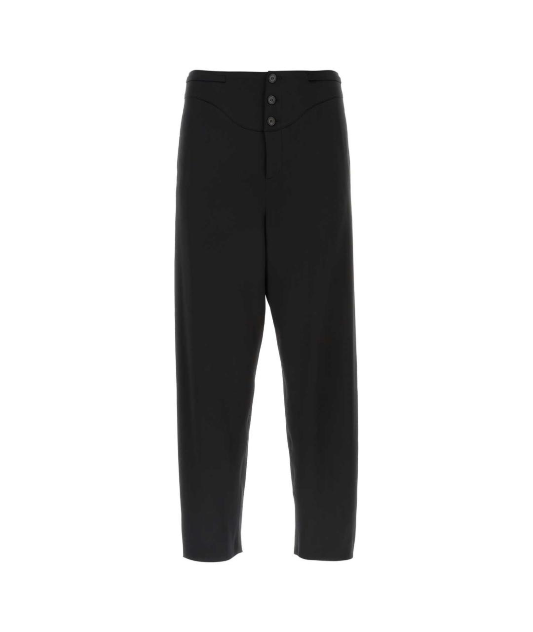 SAINT LAURENT Черные вискозные повседневные брюки, фото 1