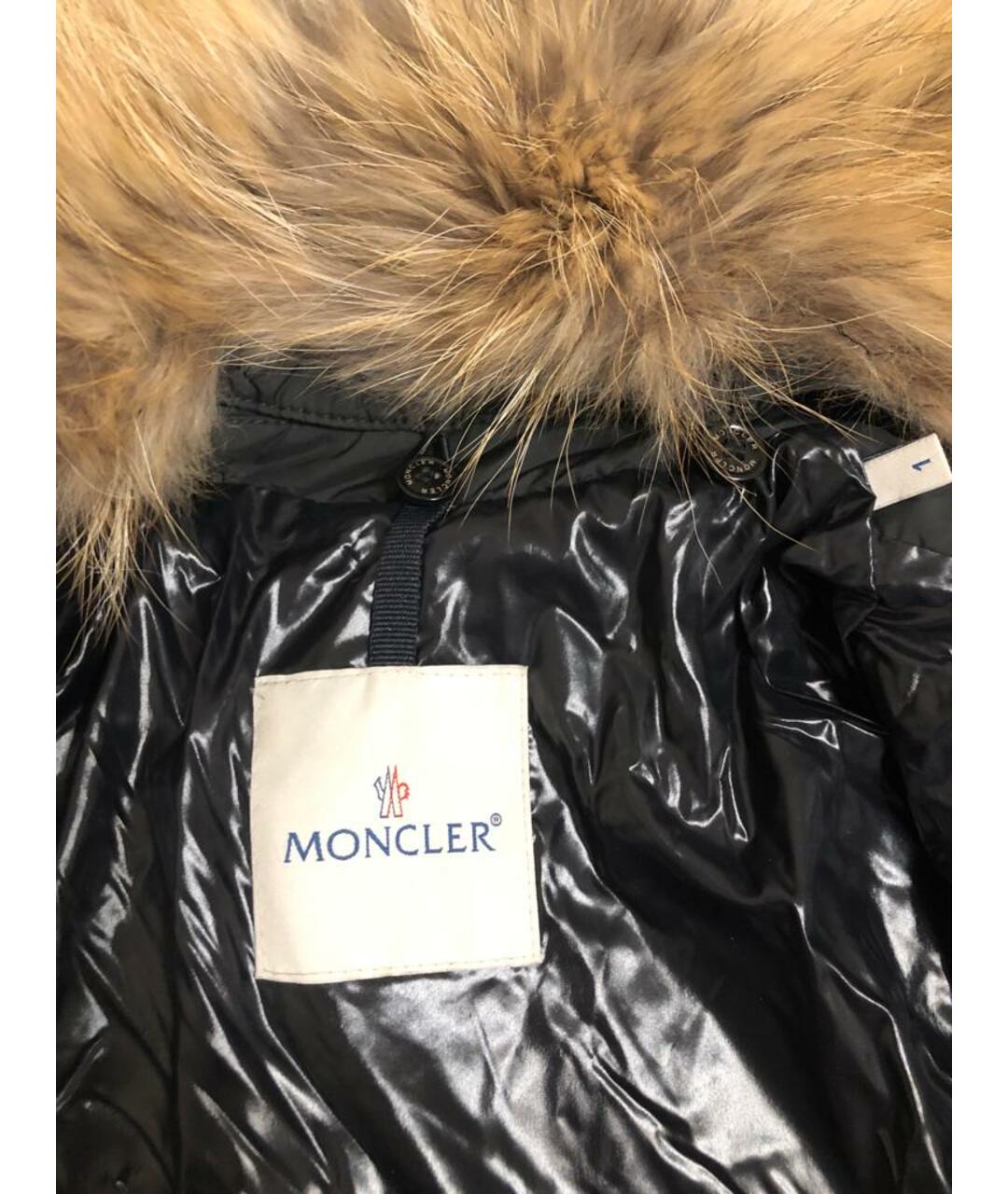 MONCLER Черная полиэстеровая куртка, фото 4