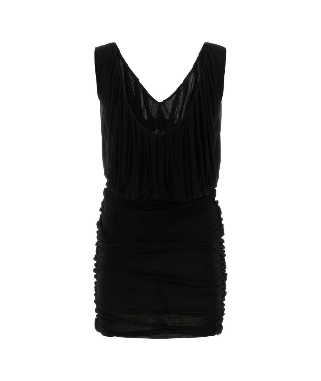 SAINT LAURENT Черное вискозное коктейльное платье, фото 2