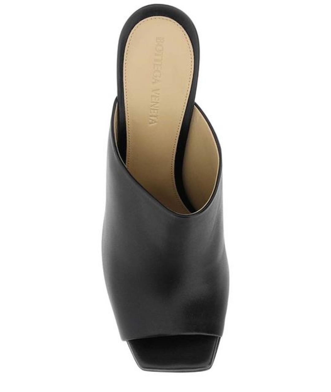 BOTTEGA VENETA Черные кожаные мюли, фото 3