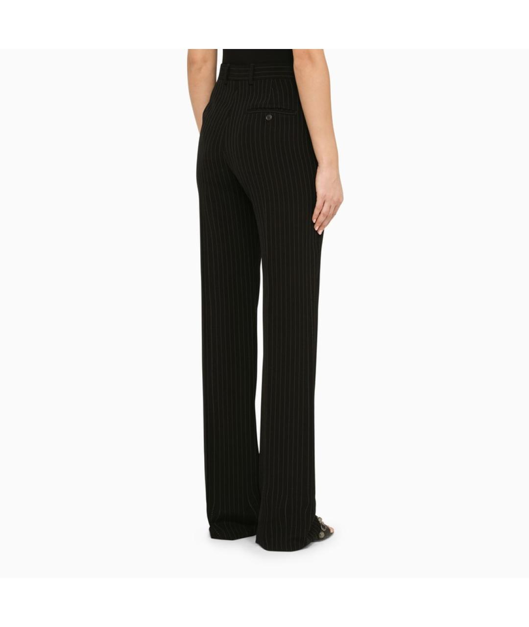BALENCIAGA Черные шерстяные прямые брюки, фото 4