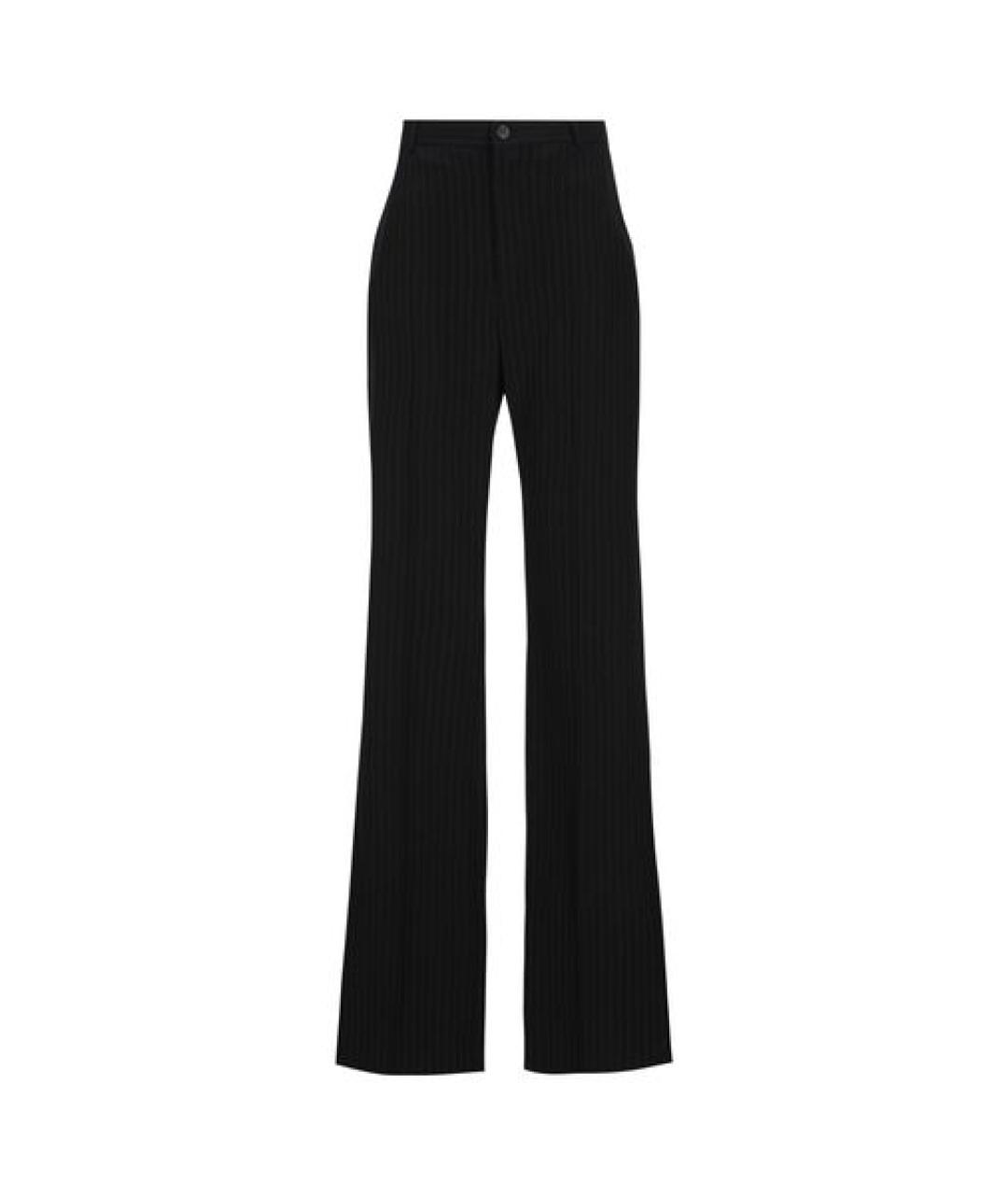 BALENCIAGA Черные шерстяные прямые брюки, фото 1