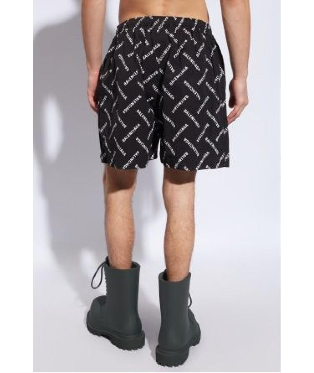 BALENCIAGA Черные хлопковые шорты, фото 4