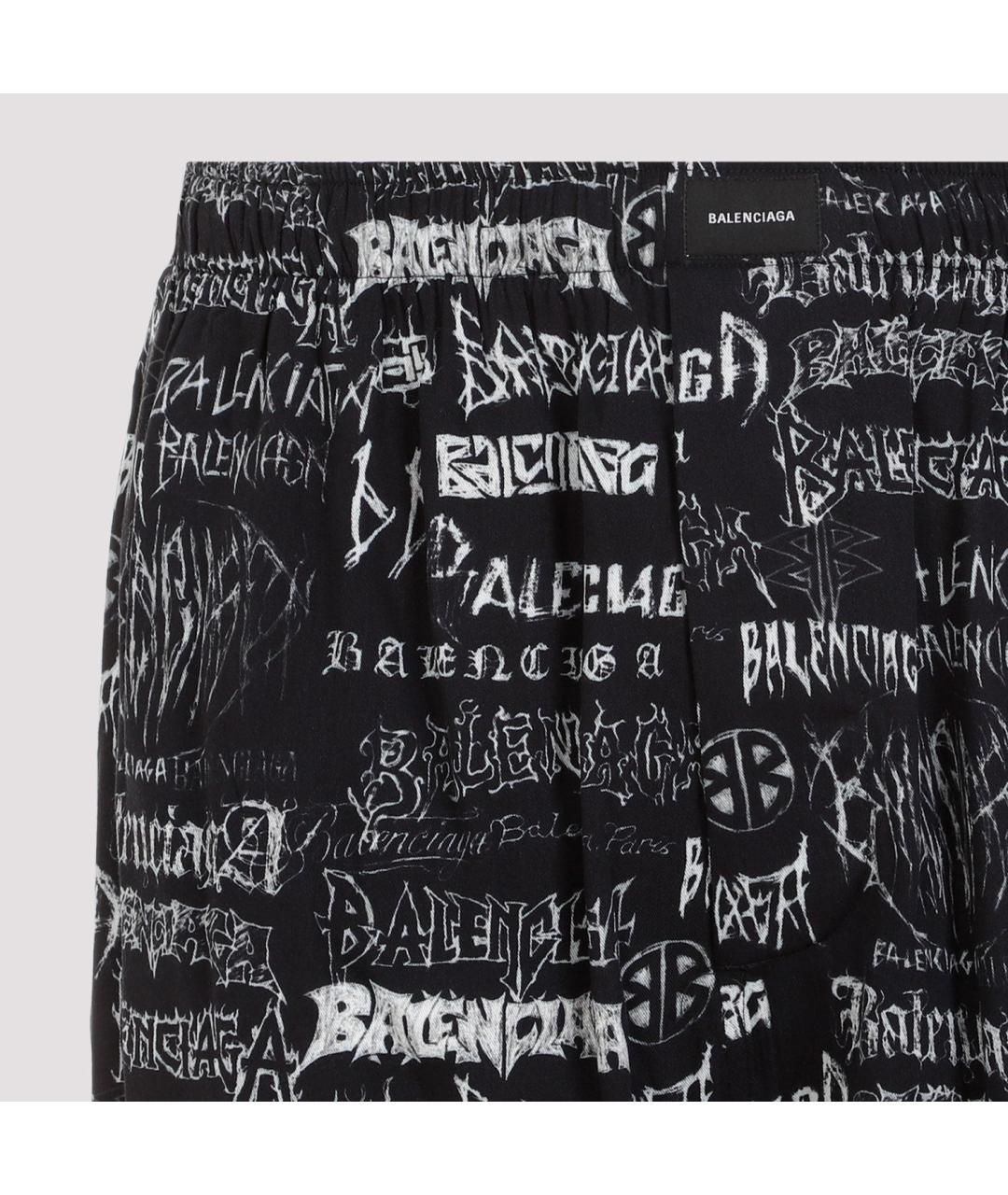 BALENCIAGA Черные вискозные шорты, фото 5