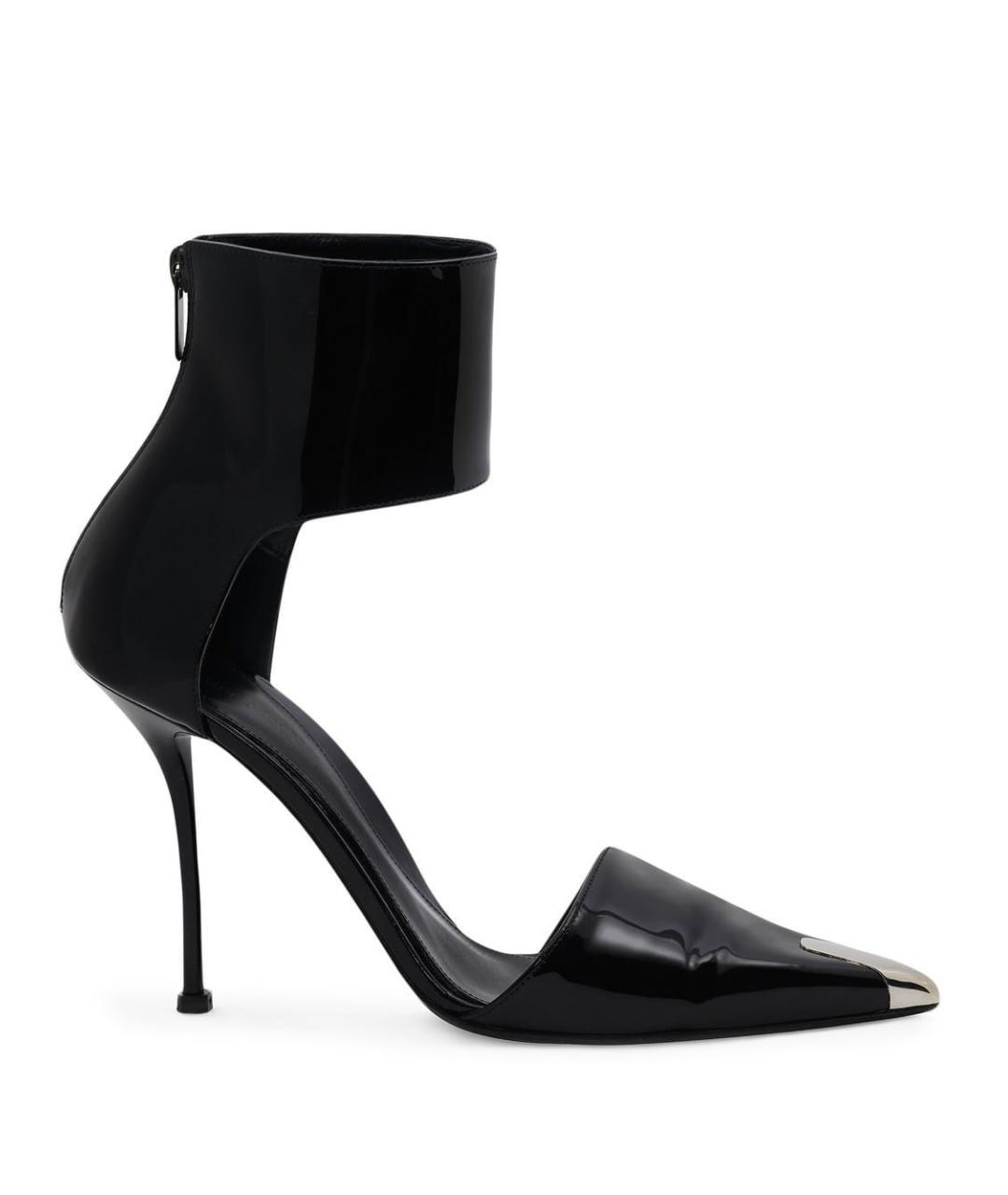ALEXANDER MCQUEEN Черные кожаные туфли, фото 1