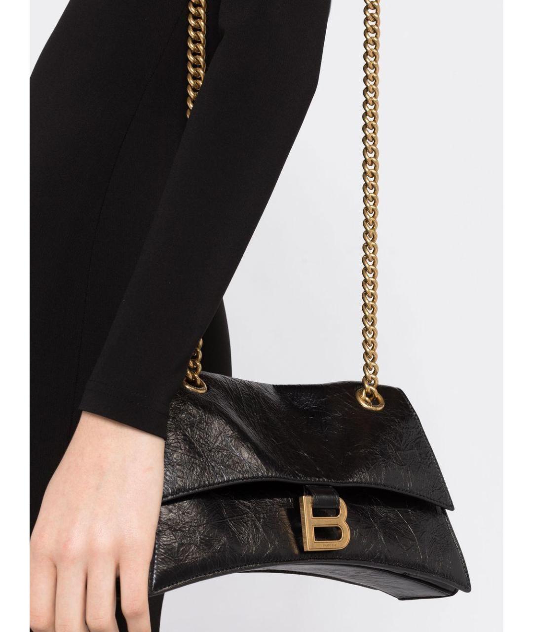BALENCIAGA Черная сумка с короткими ручками из лакированной кожи, фото 3