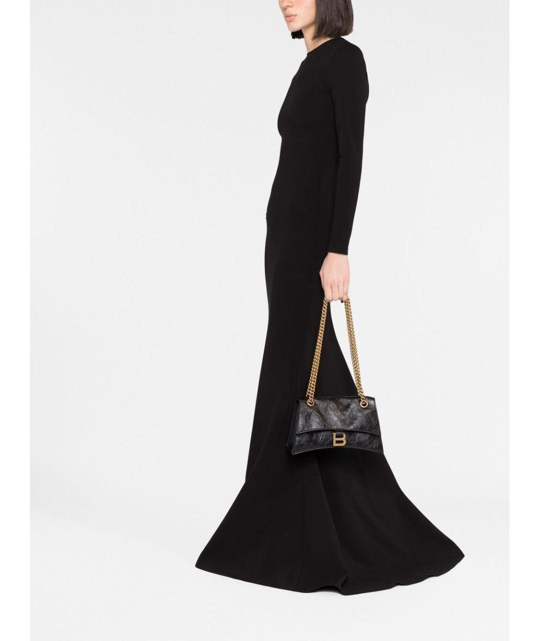 BALENCIAGA Черная сумка с короткими ручками из лакированной кожи, фото 2