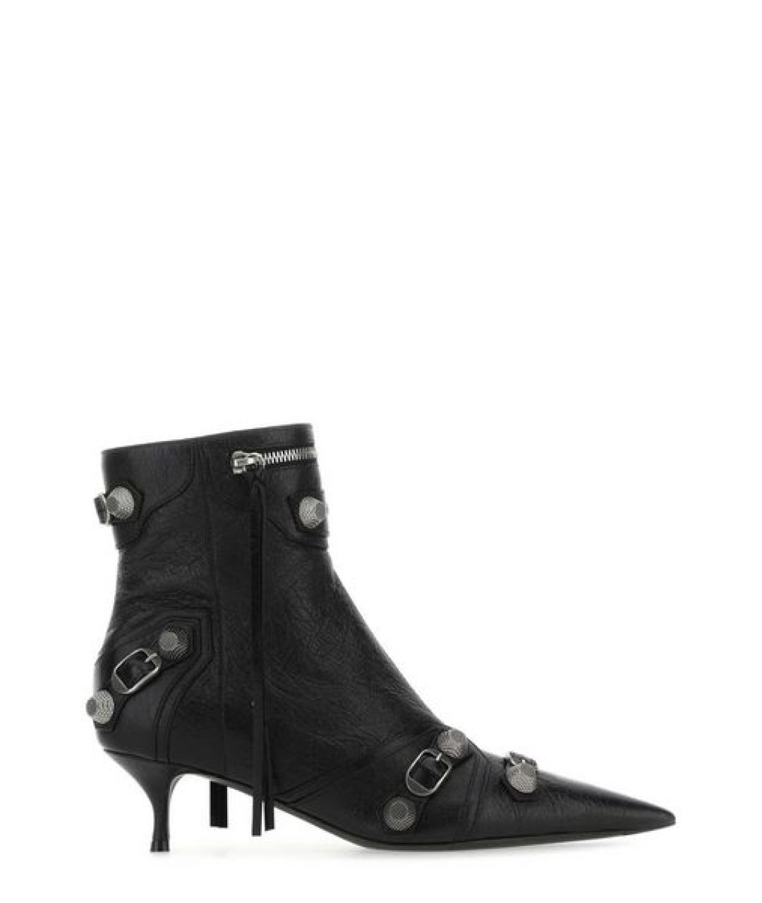BALENCIAGA Черные кожаные туфли, фото 1