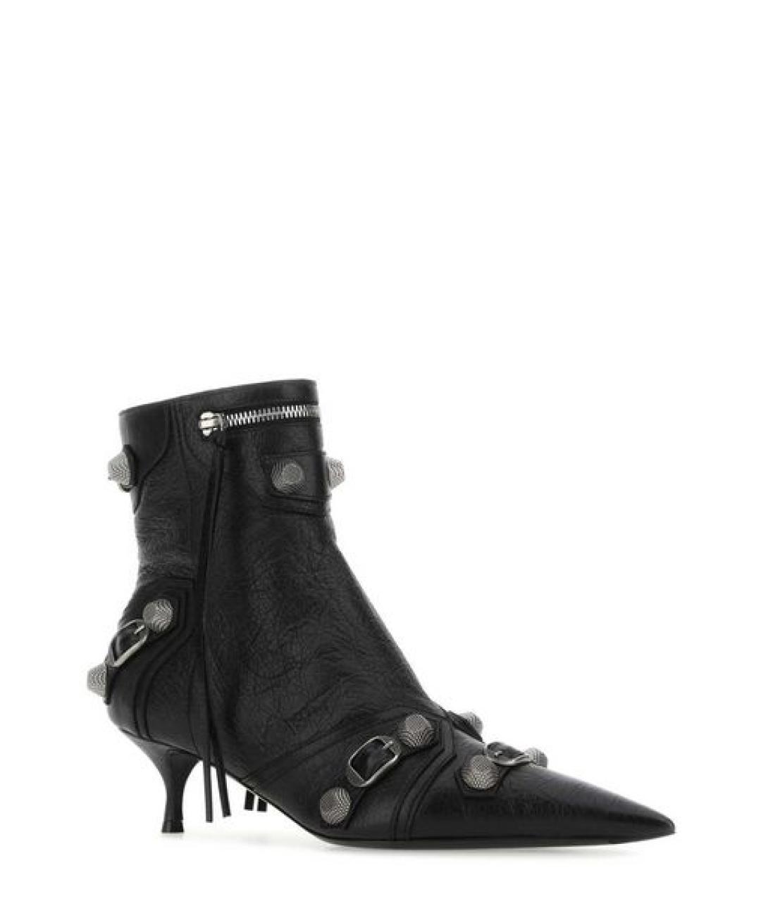 BALENCIAGA Черные кожаные туфли, фото 2