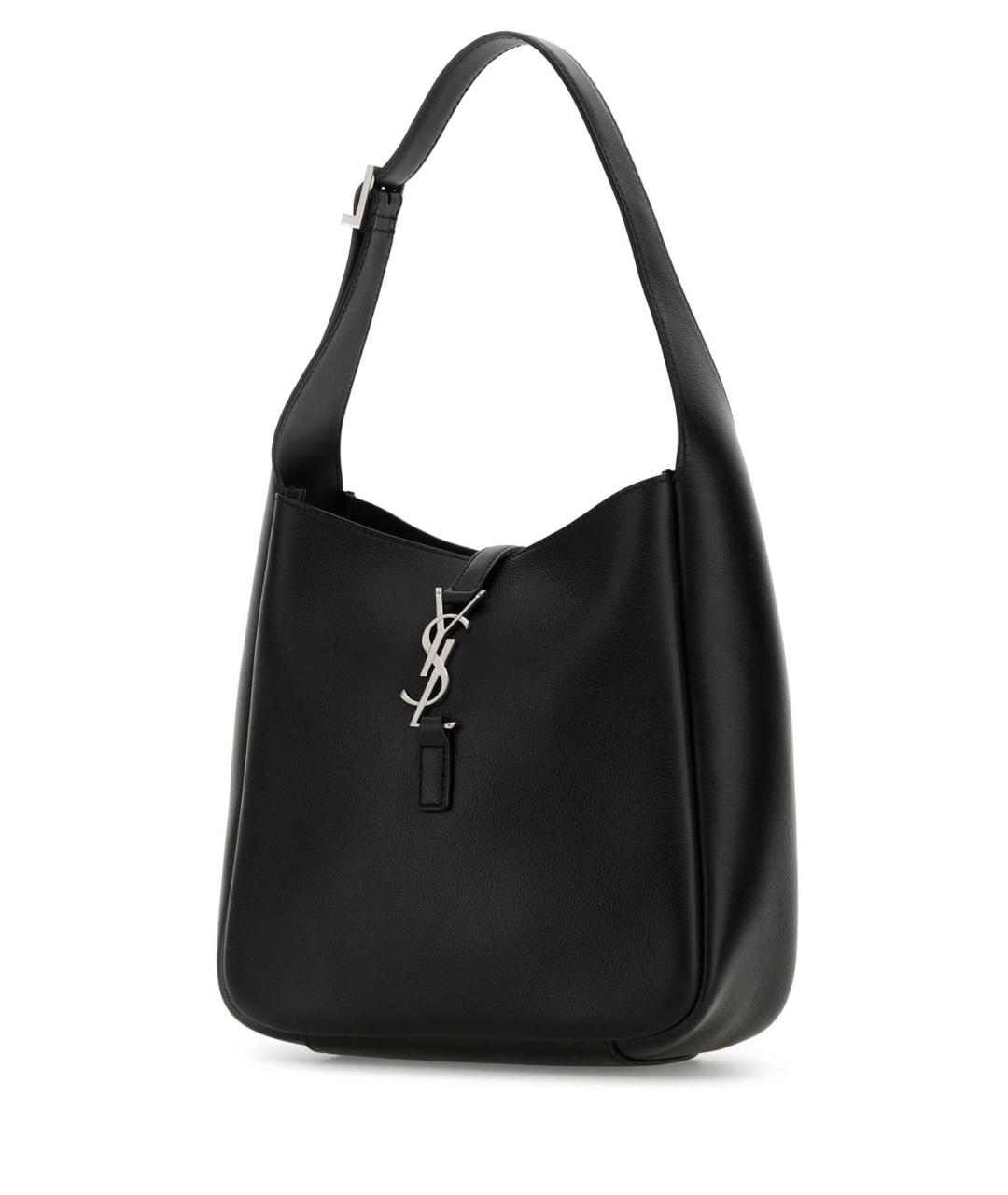 SAINT LAURENT Черная кожаная сумка тоут, фото 2