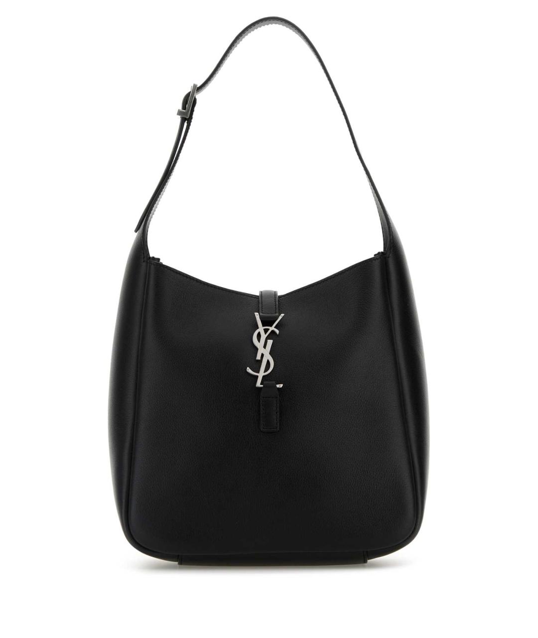 SAINT LAURENT Черная кожаная сумка тоут, фото 1