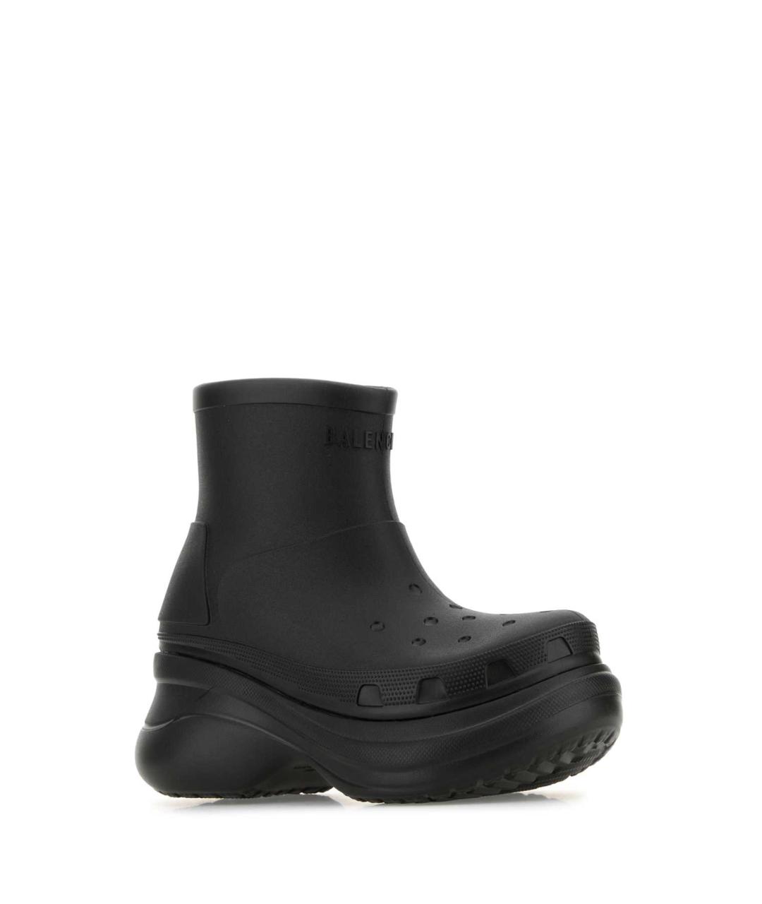 BALENCIAGA Черные резиновые высокие ботинки, фото 2