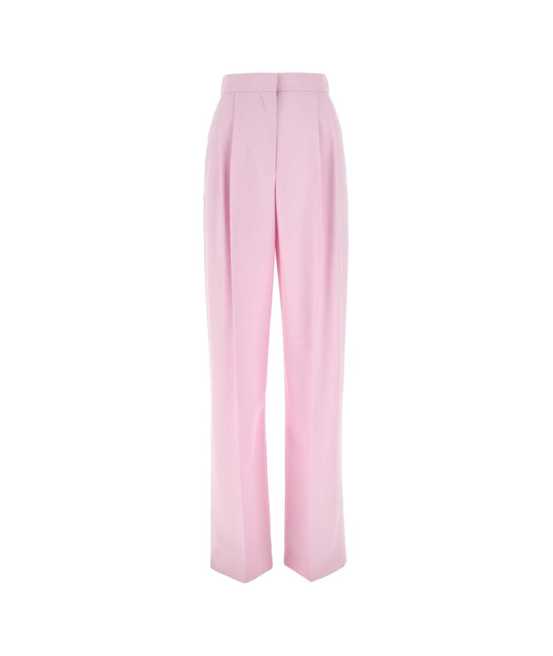 ALEXANDER MCQUEEN Розовые шерстяные прямые брюки, фото 1