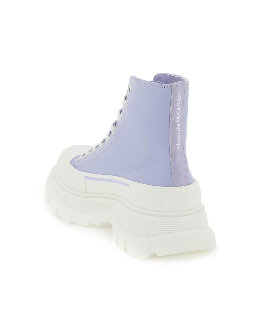 ALEXANDER MCQUEEN Фиолетовые кожаные кеды, фото 4