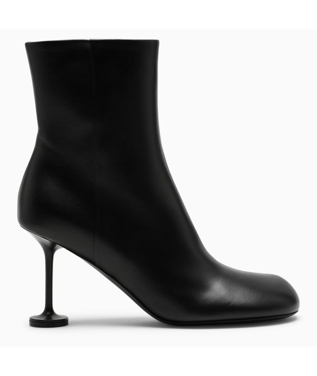 BALENCIAGA Черные кожаные ботильоны, фото 5