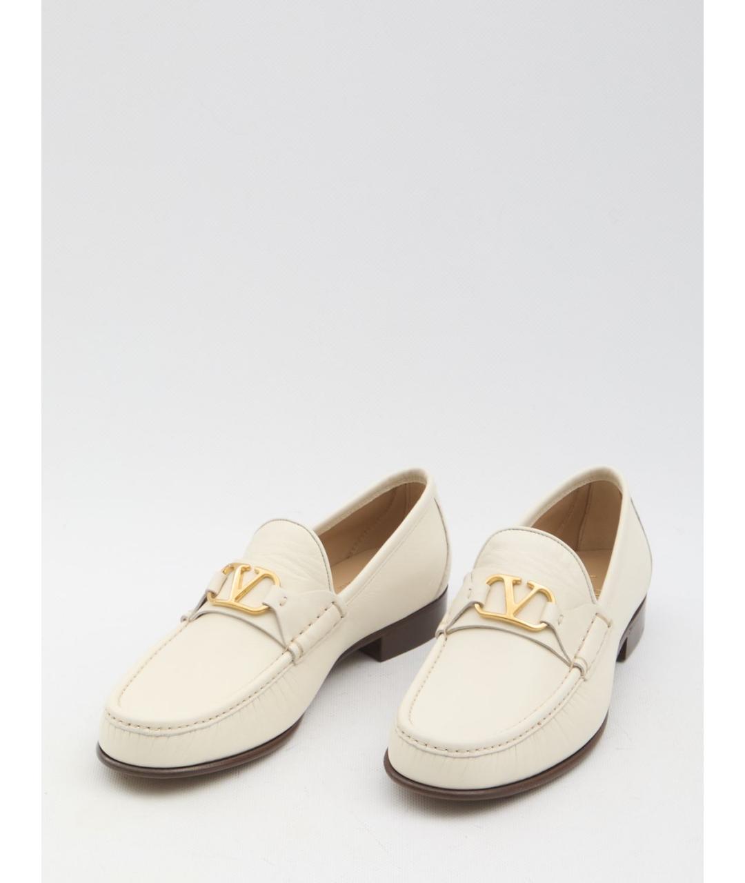 VALENTINO Белые кожаные лоферы, фото 5
