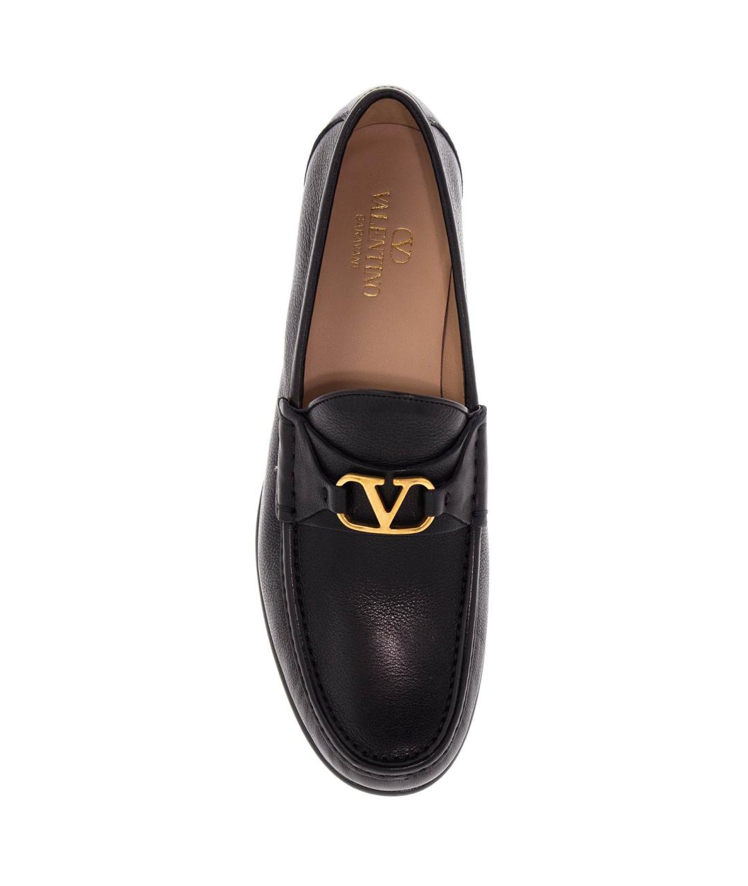 VALENTINO Черные кожаные лоферы, фото 3