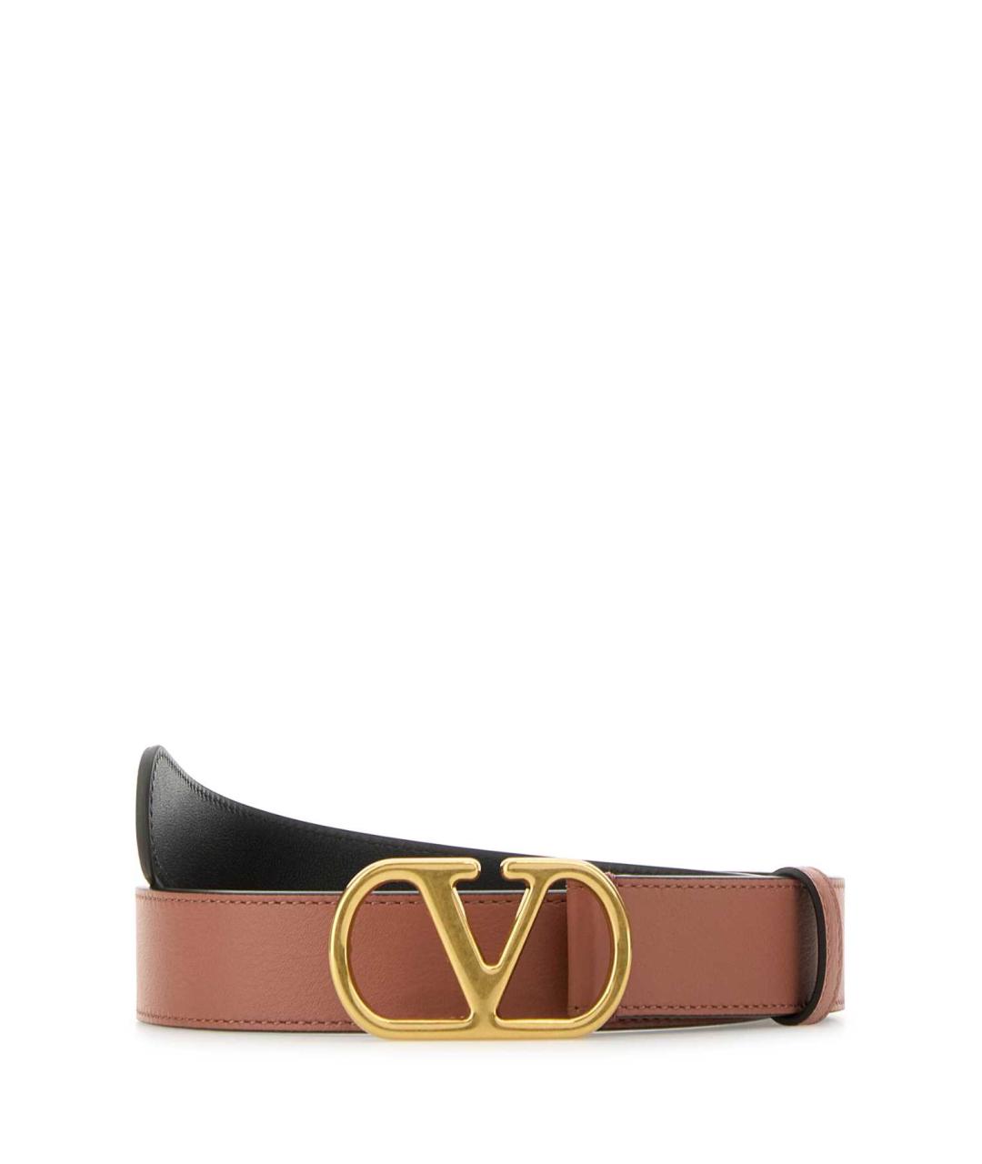 VALENTINO Розовый кожаный ремень, фото 1