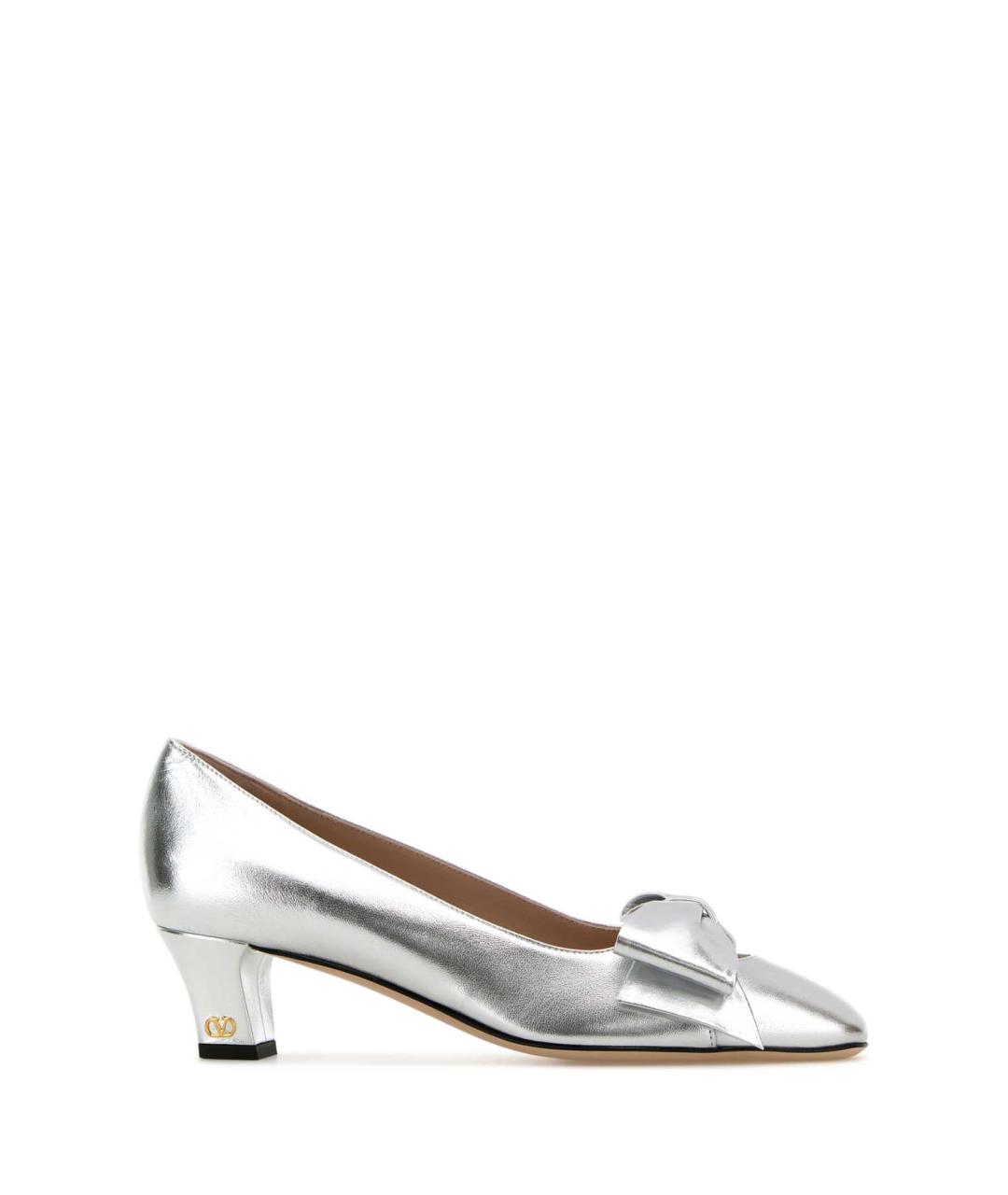 VALENTINO Серебряные кожаные туфли, фото 1