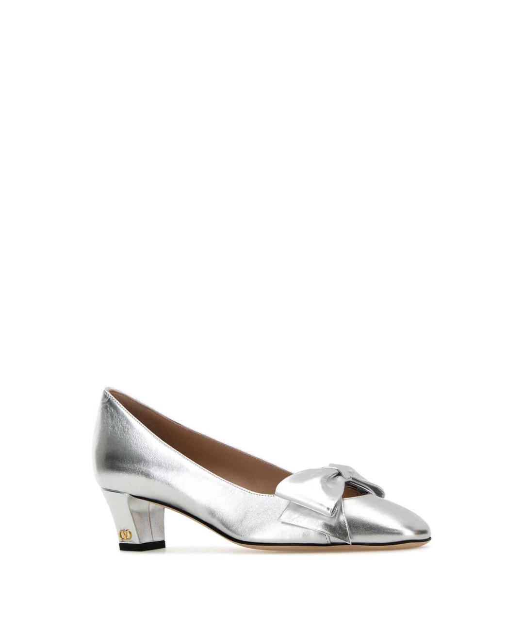 VALENTINO Серебряные кожаные туфли, фото 2