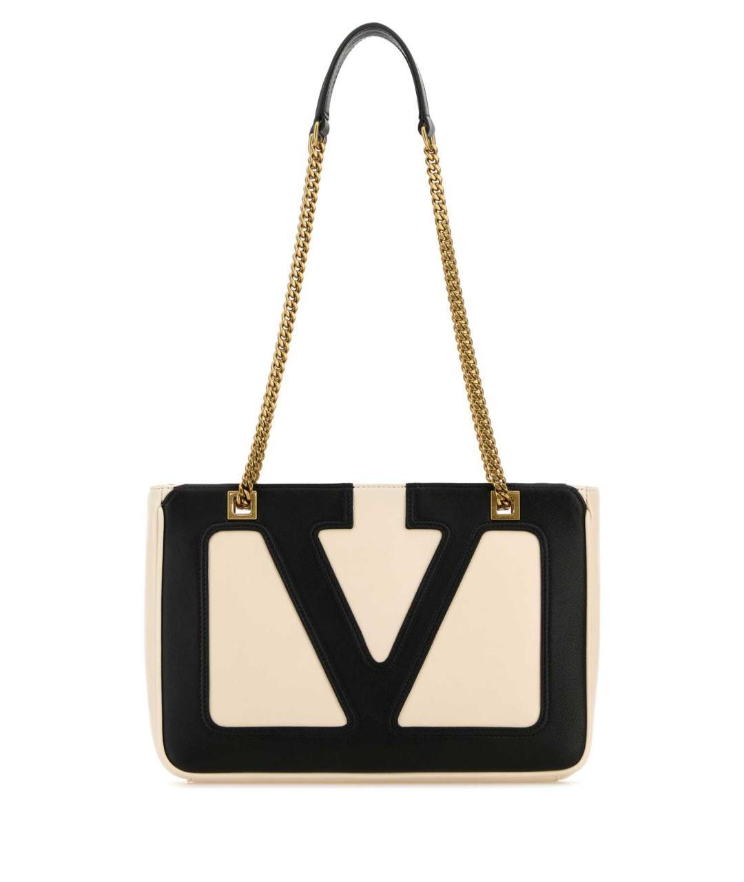 VALENTINO Бежевая кожаная сумка через плечо, фото 1