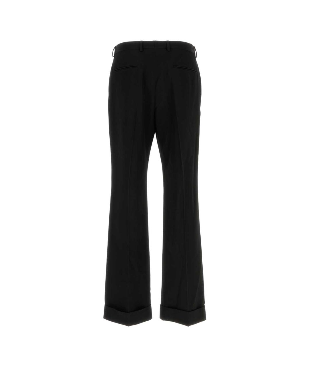 VALENTINO Черные шерстяные прямые брюки, фото 2