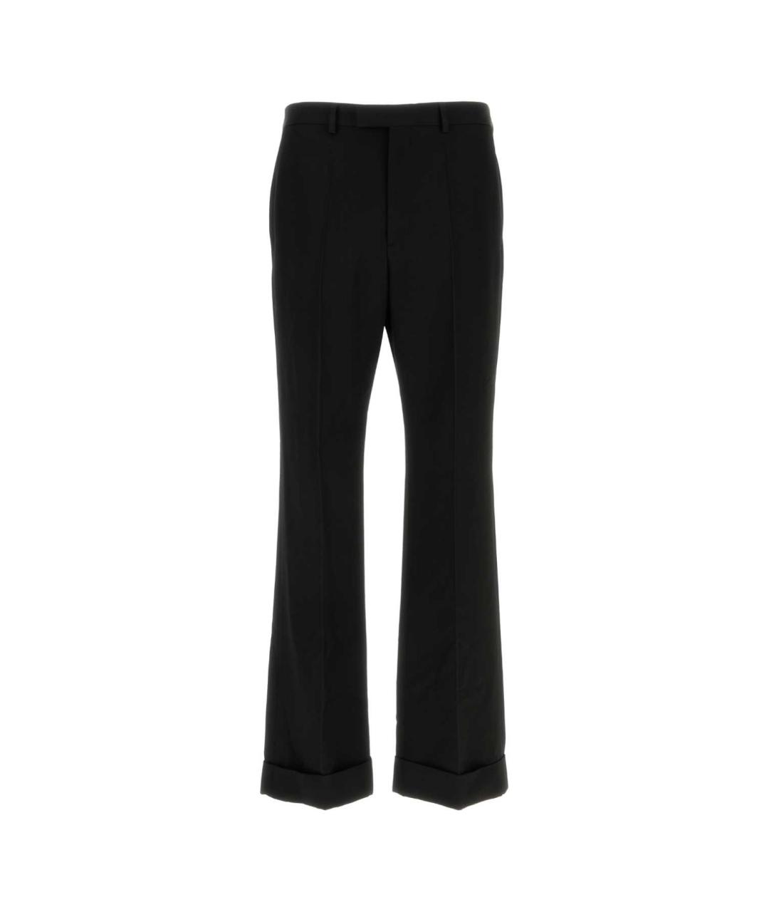 VALENTINO Черные шерстяные прямые брюки, фото 1