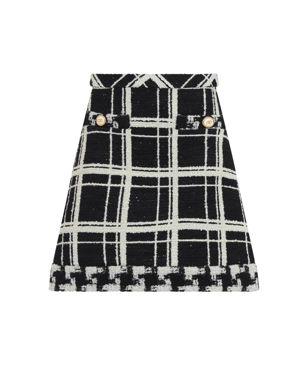 VALENTINO Черная полиэстеровая юбка мини, фото 1