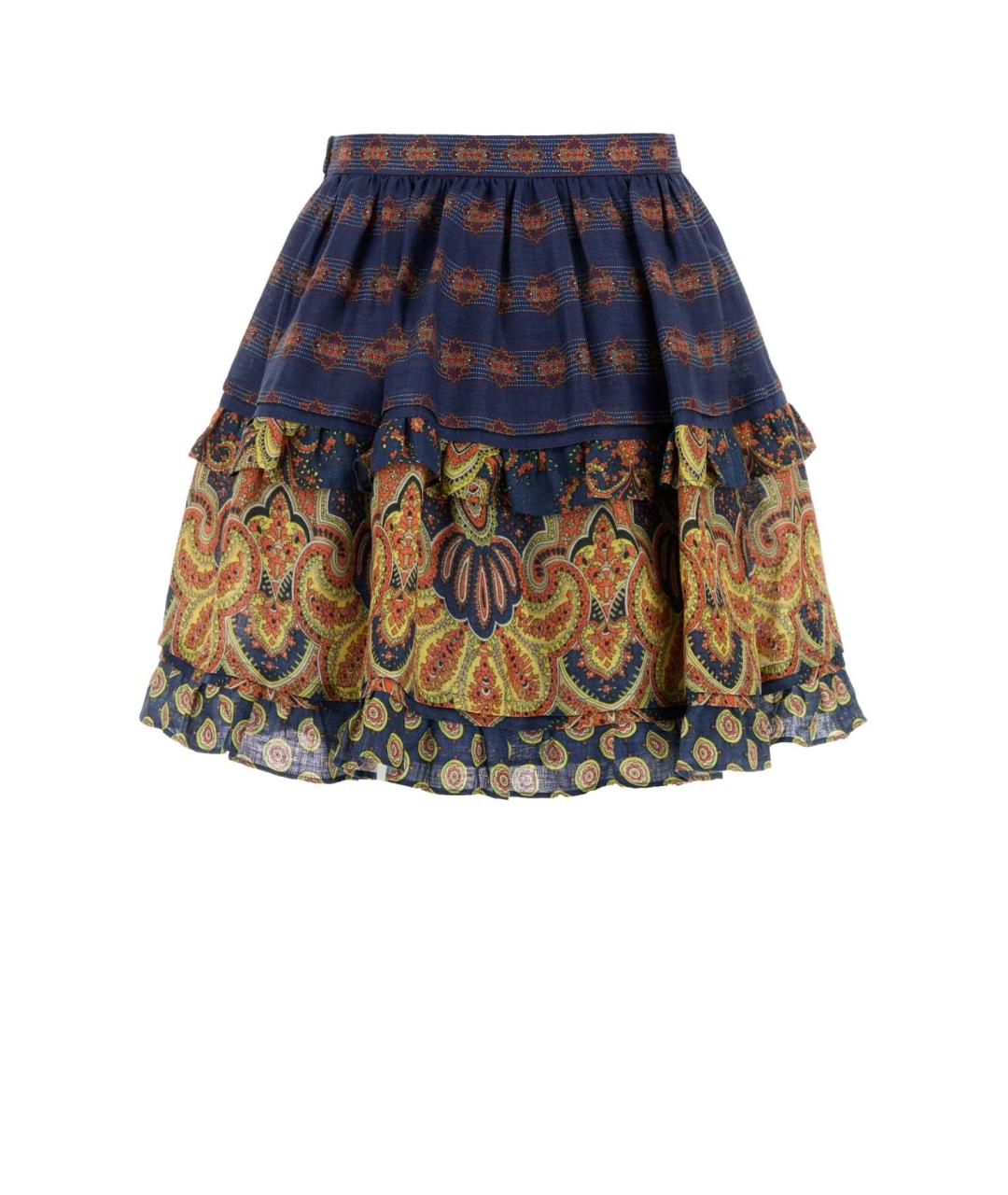VALENTINO Мульти хлопковая юбка мини, фото 2