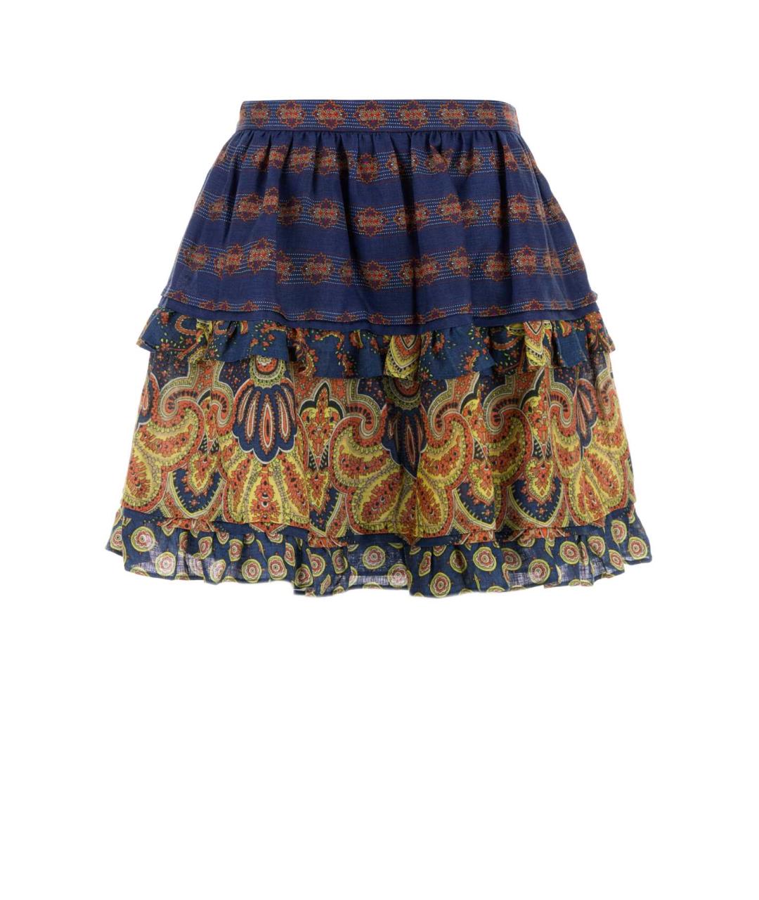 VALENTINO Мульти хлопковая юбка мини, фото 1