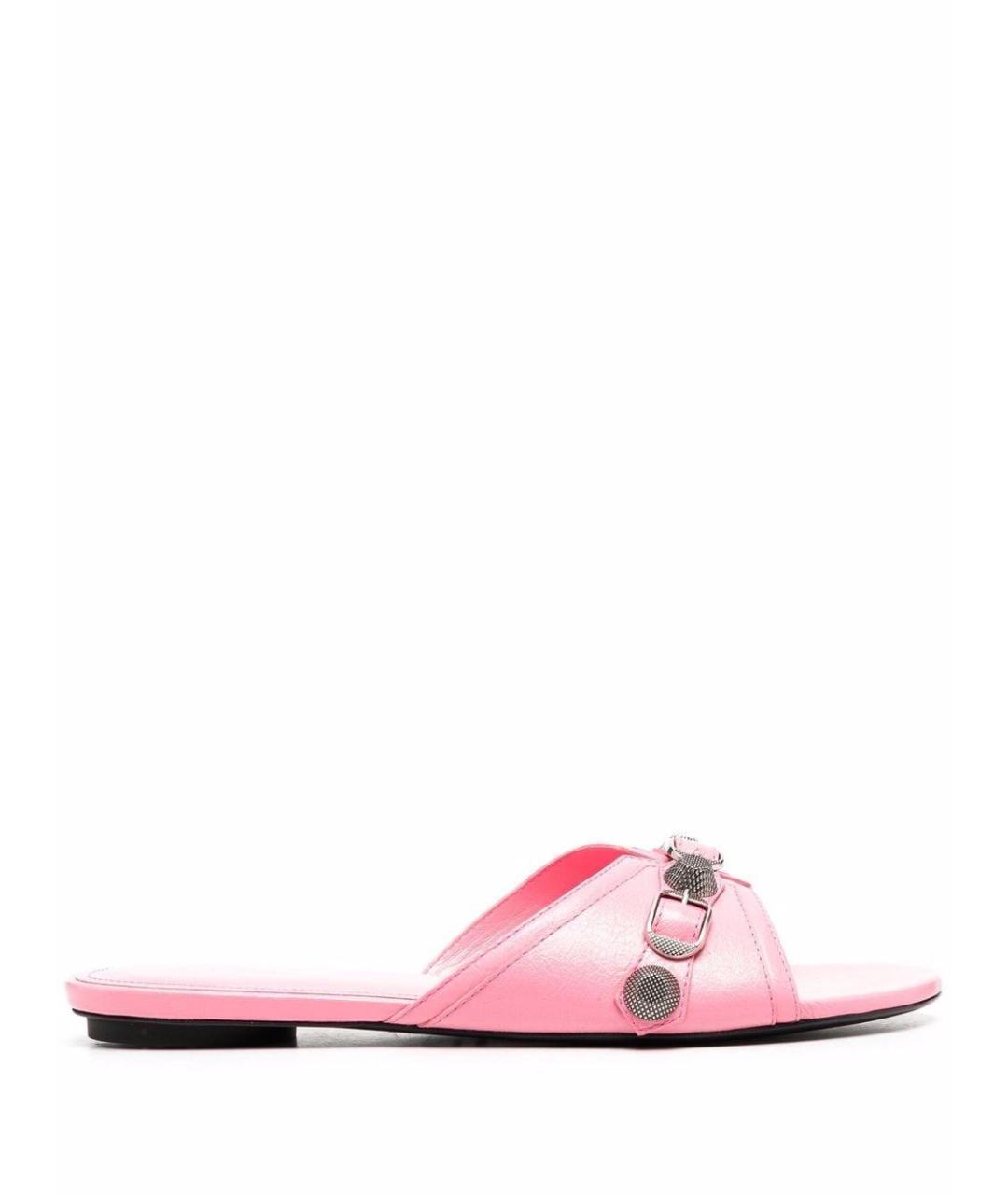 BALENCIAGA Розовые кожаные сандалии, фото 1