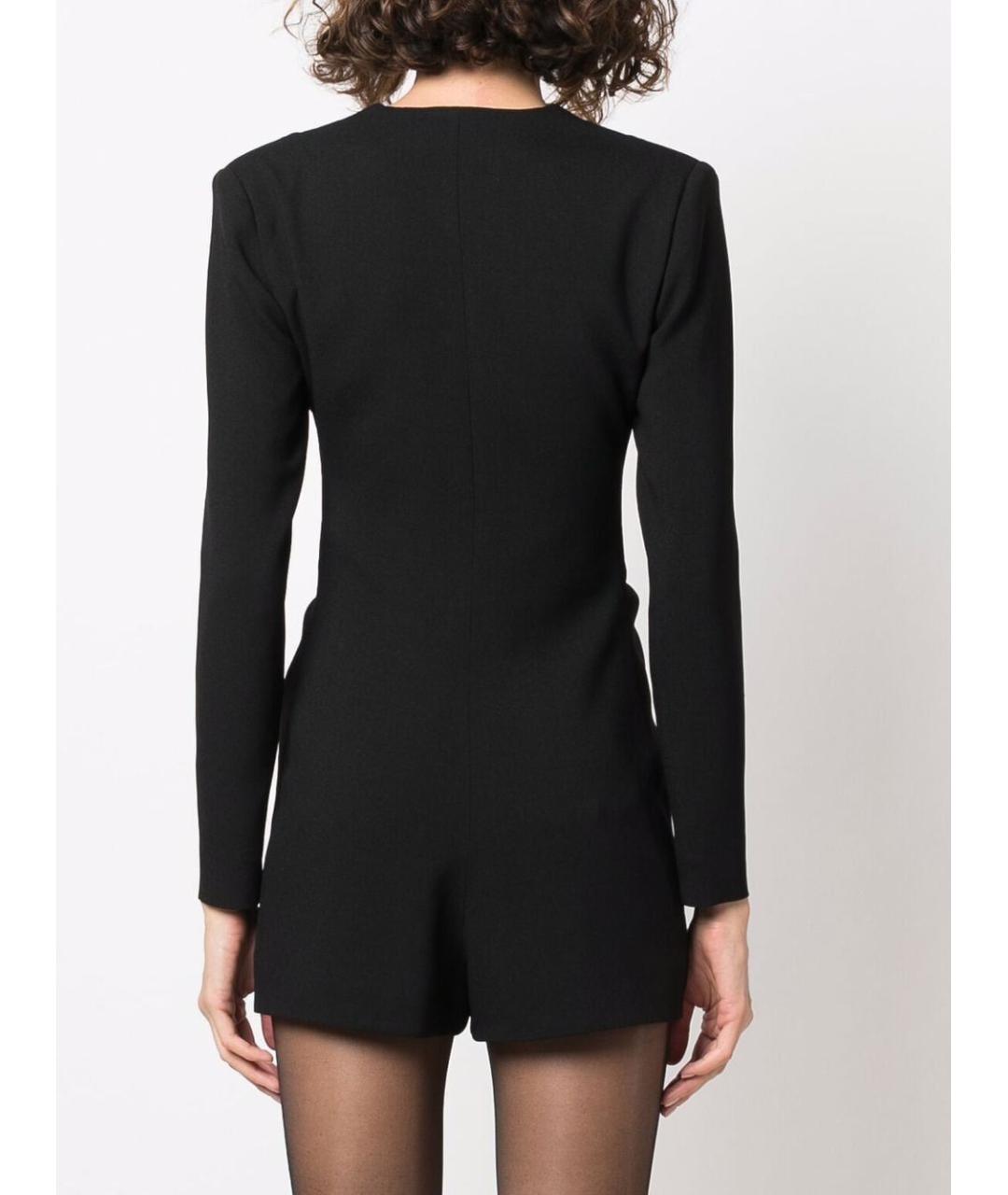 SAINT LAURENT Черный шелковый комбинезон, фото 4