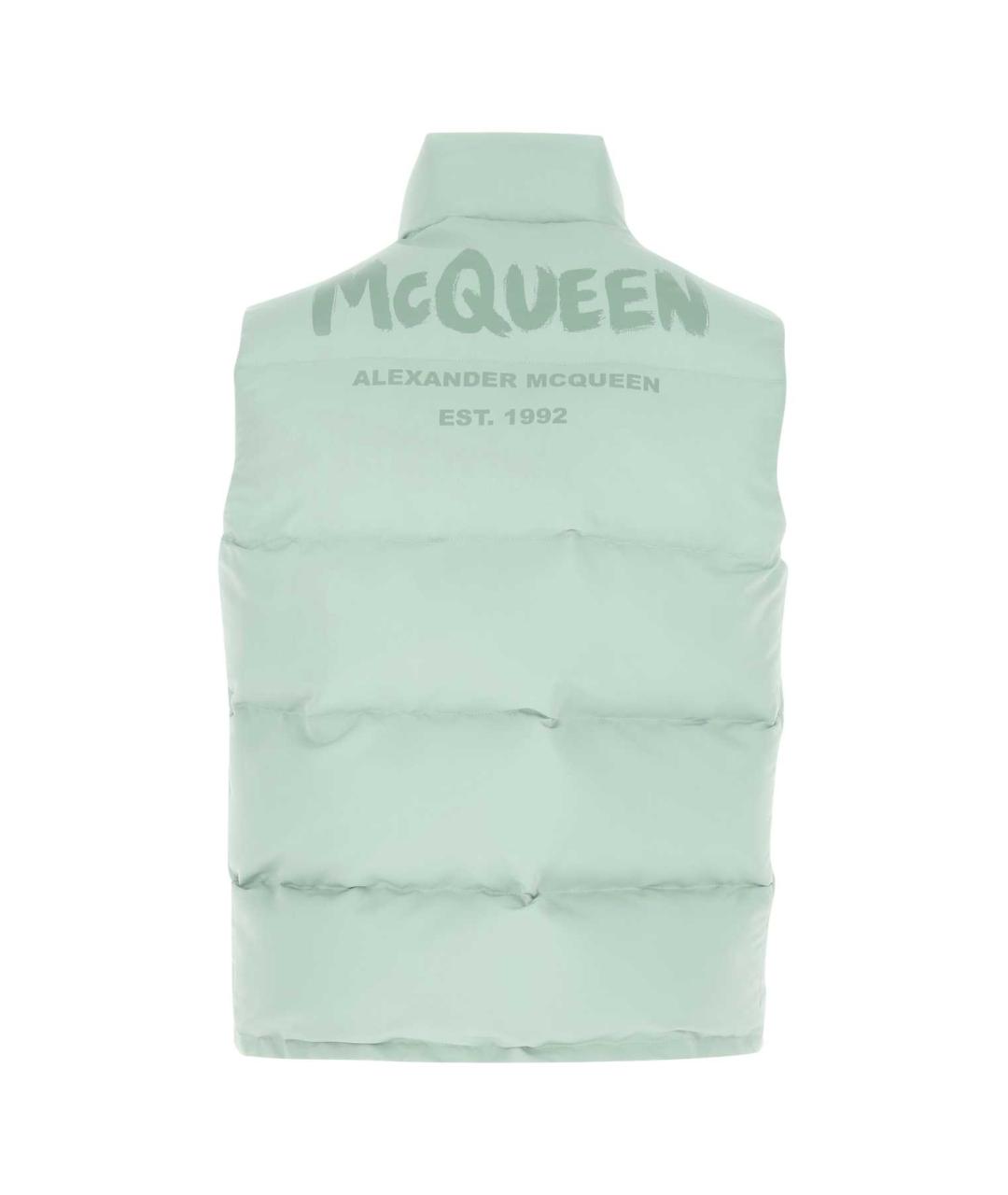 ALEXANDER MCQUEEN Бирюзовый полиэстеровый жилет, фото 2