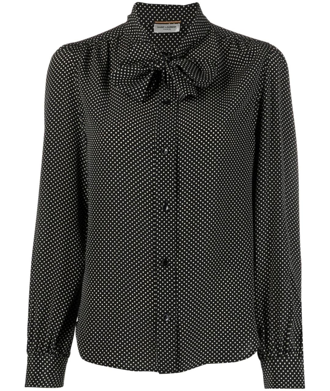 SAINT LAURENT Серая шелковая рубашка, фото 1