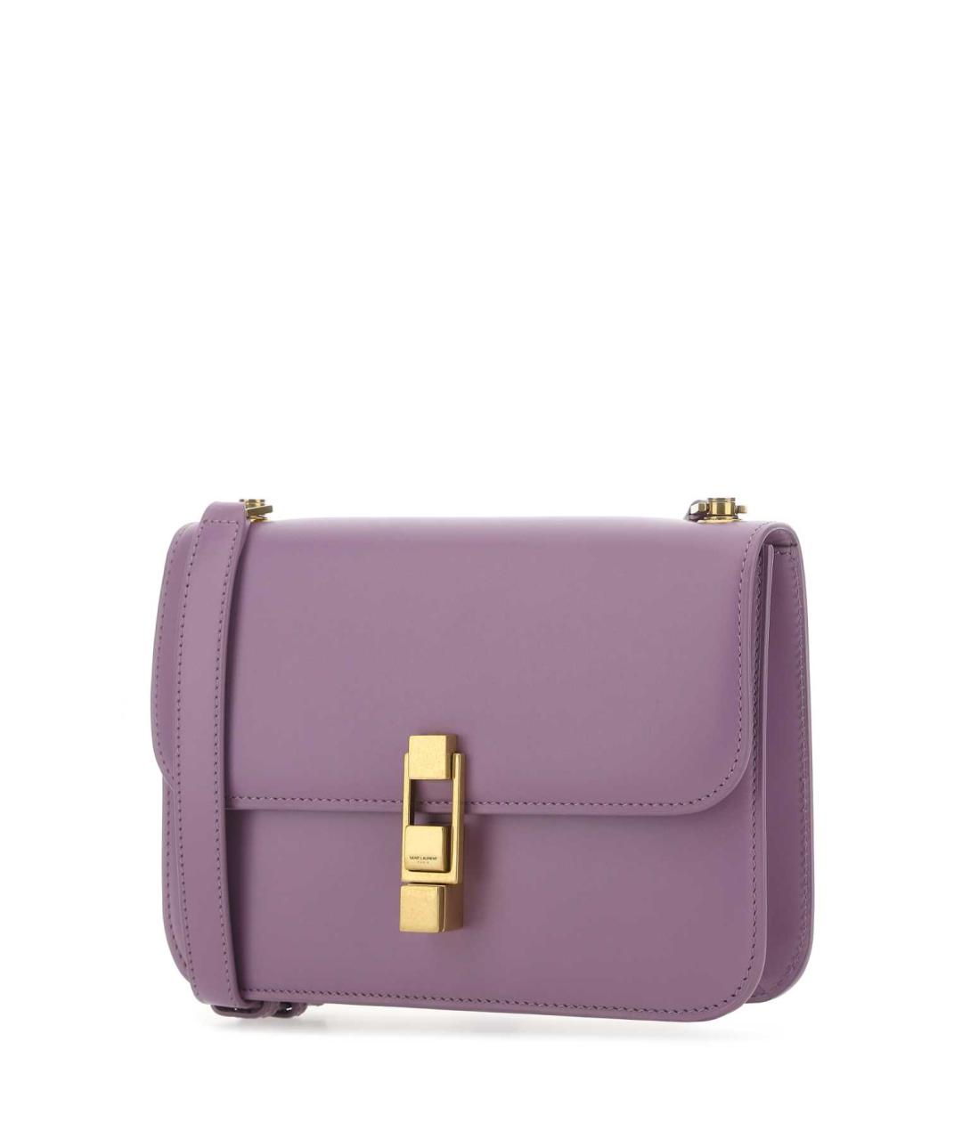 SAINT LAURENT Фиолетовая кожаная сумка через плечо, фото 2