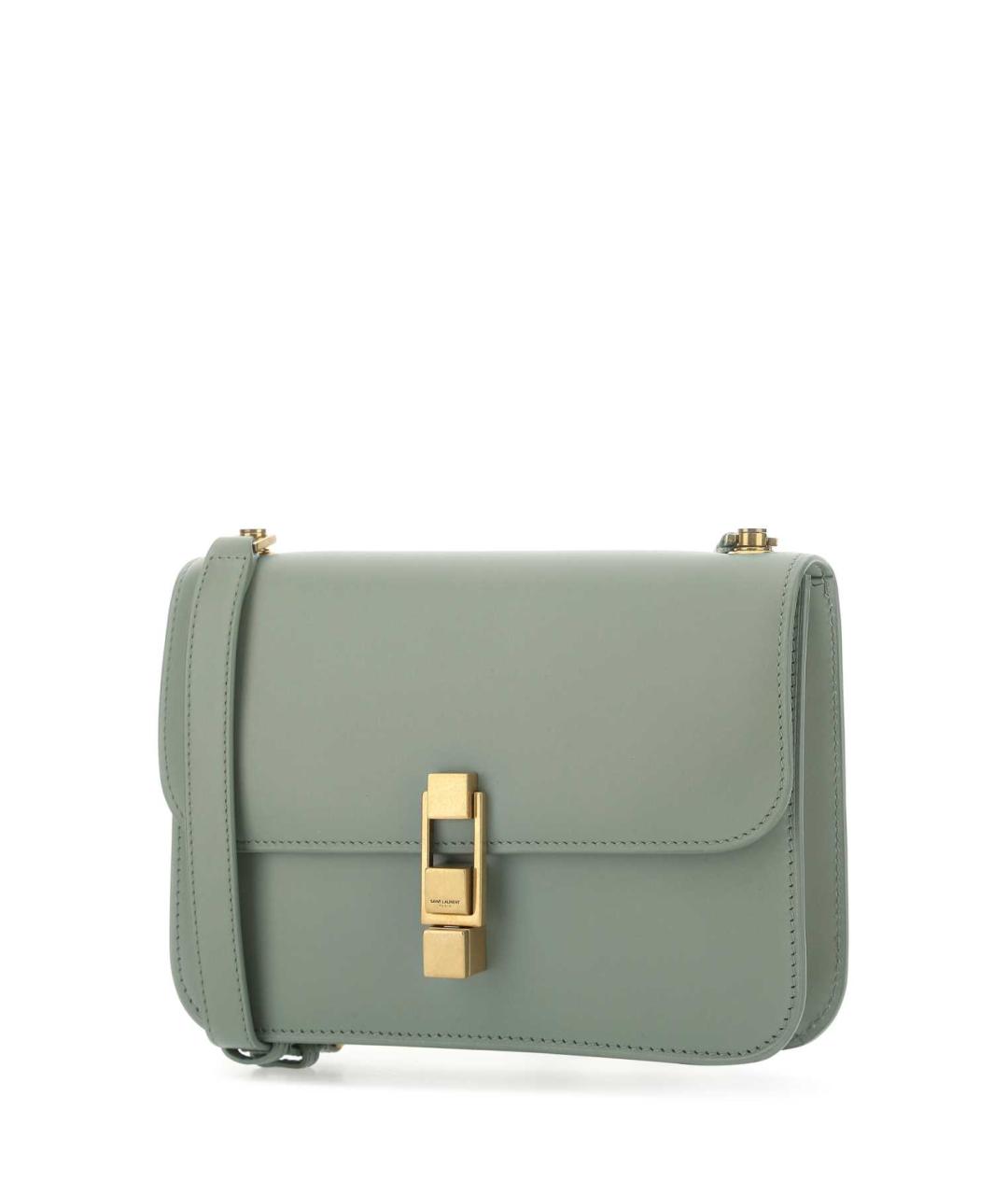 SAINT LAURENT Зеленая кожаная сумка через плечо, фото 2