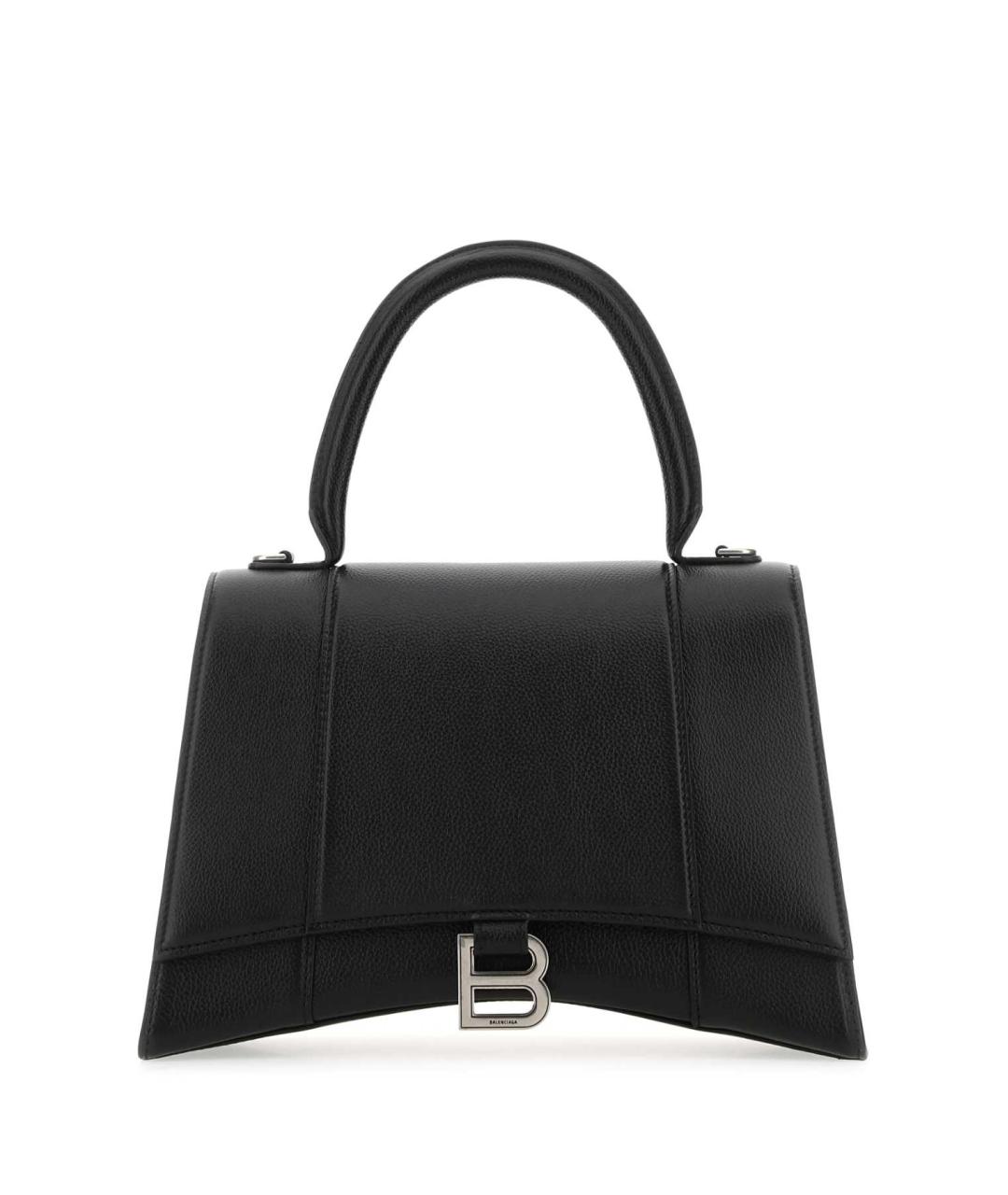BALENCIAGA Черная кожаная сумка с короткими ручками, фото 1