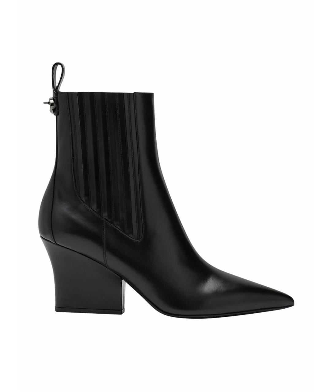 VALENTINO Черные кожаные ботинки, фото 1