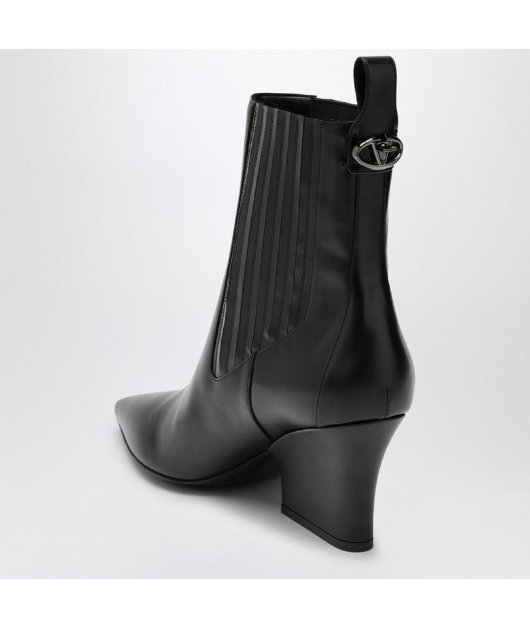 VALENTINO Черные кожаные ботинки, фото 4