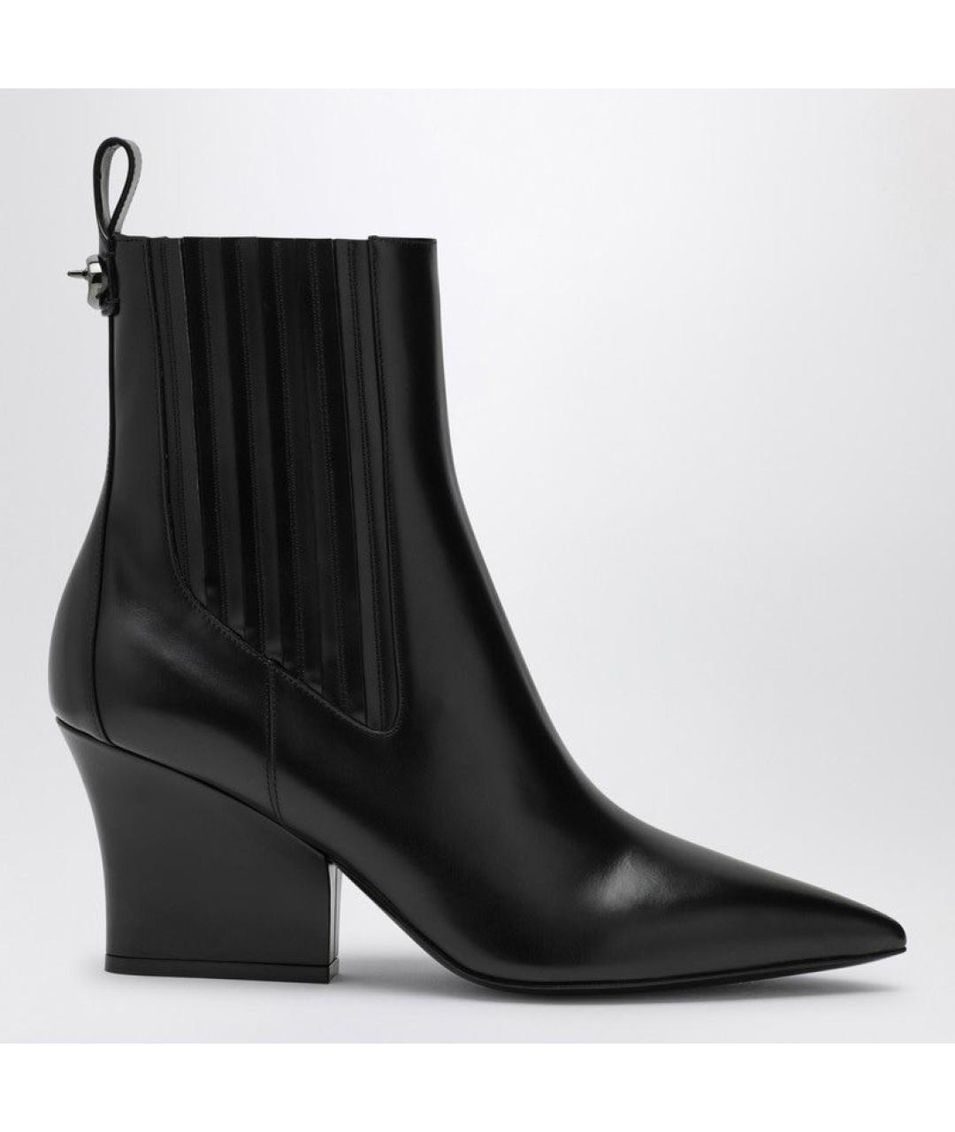 VALENTINO Черные кожаные ботинки, фото 6