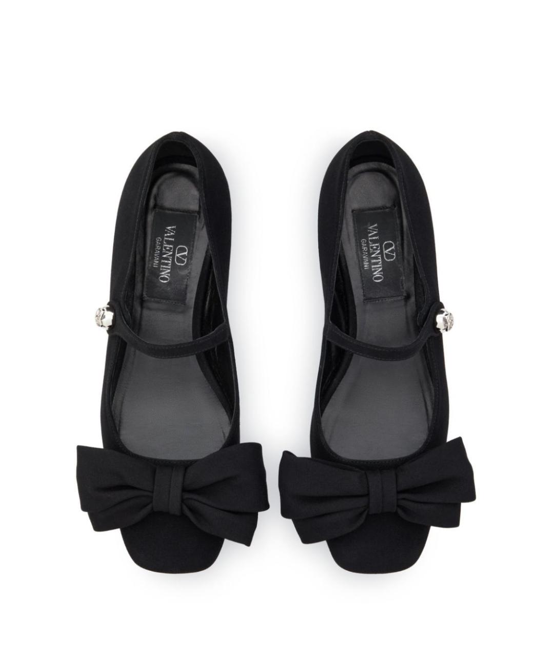 VALENTINO Черные текстильные балетки, фото 4